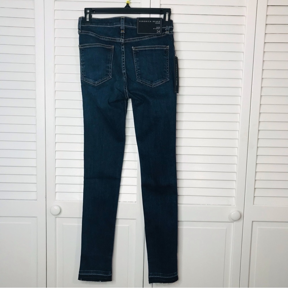 VERONICA BEARD Kate Skinny Fray Jeans Size 24 - Picture 5 of 11